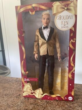 Mattel Gold and Black Holiday Ken 2025 Doll